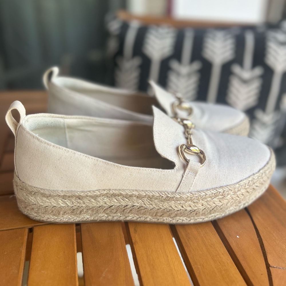 H&M Cream Espadrille Loafers